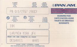 PAN AM - LONDON-NEW YORK JFK - CARTE D'ACCES A BORD - MONIQUE - 8. - Wereld