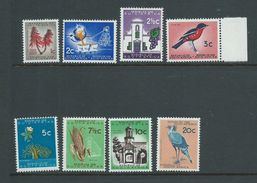 South Africa 1961 - 1963 No Watermark Definitives Short Set Of 8 To 20c Secretary Bird MNH - Ongebruikt