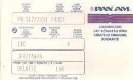 PAN AM - NEW YORK JFK-TAMPA - CARTE D'ACCES A BORD - LAURENT - 10. - Mondo