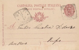 Melfi. 1897. Annullo Tondo Riquadrato MELFI (POTENZA), Su Cartolina Postale - Marcophilia