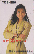 Télécarte Japon / 110-74186 - FEMME - Pub TOSHIBA Adv - MODE OA - Girl Woman Japan Phonecard - MUJER Tarjeta Tel. - 3282 - Mode