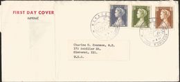 J) 1957 MONACO, JANVIER, MULTIPLE STAMPS, AIRMAIL, CIRCULATED COVER, FROM MONACO TO USA - Covers & Documents