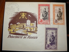 11 - 4 -1950 FIRST DAY FOR A LETTER OF PRINCIPAUTE OF MONACO..//. BELLA BUSTA F.D.C DEL PRINCIPATO DI MONACO - Cartas & Documentos