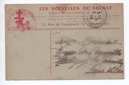 RARE CARTE DE FRANCHISE MILITAIRE FM "LES NOUVELLES DU SOLDAT / AGENCE DE PRISONNIERS DE GUERRE" - Brieven En Documenten