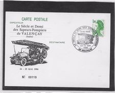 France Entiers Postaux - Type Liberté De Gandon - Carte Postale Pompiers - Cartes Postales Repiquages (avant 1995)