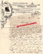 23- DUN LE PALLETEAU-RARE LETTRE MANUSCRITE PHILIPPE MAREST- CYCLES AUTOMOBILES-VELO-CYCLISME-BICYCLETTES-1904 - Trasporti