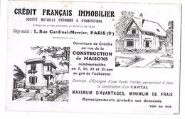 75 - PARIS 9e- Banque : CREDIT FRANCAIS IMMOBILIER 1,rue Cardinal-Mercier -Constitution Capital, Dot, Construction- 1930 - Banks