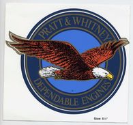 Pratt & Whitney Dependable Engines Ingénierie Aéronautique Avion Autocollant Aeronautic Engineering Airplane Sticker - Aufkleber