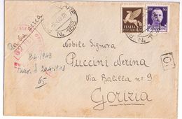 Busta Posta Aerea Bolli Gemelli Annullo Posta Militare 155 - Viaggiata 1943 - Storia Postale (Posta Aerea)