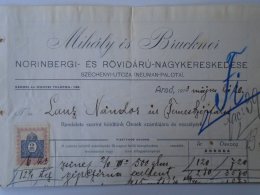 AV508A.1  Invoice Faktura - Hungary  ARAD  -Mihályi és Bruckner 1913 -Lántz Nándor - Temesszépfalu - Oostenrijk