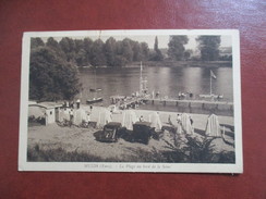 CPA 27 MUIDS LA PLAGE AU BORD DE LA SEINE VOITURES ANCIENNES - Muids