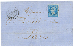 1860 20c(n°14) TB Margé Obl. Cachet Sarde FAVERGES Sur Lettre Pour PARIS. RARE. TTB. - 1853-1860 Napoleone III