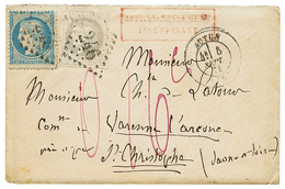 1871 4c BORDEAUX(n°41) TB Margé + 20c SIEGE(n°37) Obl. GC 246 + T.17 AUTUN + Taxe "0,16c" Manuscrite + AFFRANCHISSEMENT  - Altri & Non Classificati