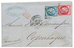 1871 20c BORDEAUX(n°46) + 80c BORDEAUX(n°49) Pd Sur Lettre De BORDEAUX Pour Le DANEMARK. TTB. - Altri & Non Classificati