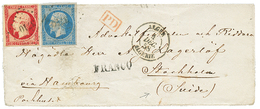 ALGERIE Pour La SUEDE : 185820c(n°14) + 80c(n°17) TB Margés Obl. PC 3710 + ALGER ALGERIE + FRANCO Sur Enveloppe Via HAMB - Altri & Non Classificati