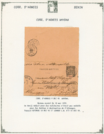 1893 Entier 25c Obl. CORR. D'ARMEES WHYDAH Pour BREME(ALLEMAGNE). TB. - Altri & Non Classificati