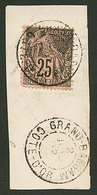 COTE D'IVOIRE : COLONIES GENERALES 25c Obl. GRAND-BASSAM COTE D'OR Sur Fragment. RARETE. TTB. - Altri & Non Classificati