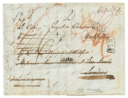 "MAROC Pour La SUEDE" : 1838 Cachet GIBRALTAR Sur Lettre Avec Texte Daté "TANGER" Via LONDON Pour STOCKHOLM(SUEDE). Exce - Altri & Non Classificati