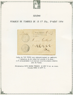 SOUDAN - MANQUE De TIMBRES : 1894 Cachet Rarissime TAXE PERCUE/ MANQUE DE TIMBRES DANS LA COLONIE + "0,25" Manuscrit Sur - Altri & Non Classificati