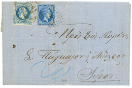 SCIO-CSEME : 1874 AUSTRIAN LEVANT 10s Canc. SCIO-CSEME + GRECE 20l On Entire Letter. Vf. - Oriente Austriaco