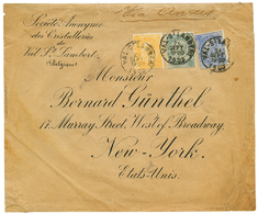 1903 1F Orange + 50c + 25c Canc. VAL-ST-LAMBERT On Envelope To NEW-YORK (USA). Vf. - Altri & Non Classificati