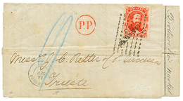 BRAZIL - PRINTED MATTER Rate To AUSTRIA : 1871 10r Canc. PERNAMBUCO + P.P On Complete PRINTED MATTER To TRIESTE . RARE.  - Altri & Non Classificati