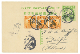 CHINA : 1914 P./Stat 1c Green + 1c Yellow(x3) Canc. SHANGHAI To HOLLAND. Superb. - Altri & Non Classificati