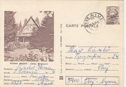 67498- POIANA BRASOV- COLIBA HAIDUCULUI RESTAURANT, TOURISM, POSTCARD STATIONERY, 1982, ROMANIA - Hotel- & Gaststättengewerbe