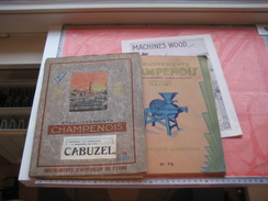 3 Old Catalogues Agriculture Machines WOOD & PILTER 1911,  CHAMPENOIS 1930, CABUZEL 1930 Photos, Prices , Specifications - Werbung