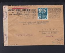 Romania Cover  Santierele Navale Galati To Germany Censor - Covers & Documents