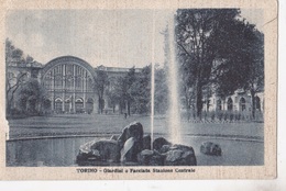 TORINO - GIARDINI E FACCIATA STAZIONE CENTRALE  VG   AUTENTICA 100% - Parken & Tuinen