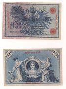 1 Gebrauchte Banknote Laut Abbildung 100 Mark 7.2.1908 Rote Serie, Voll Farbiger Adler - 100 Mark