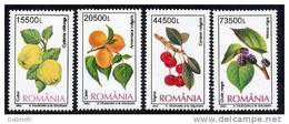 ROMANIA 2002 Fruits  MNH / **.  Michel 5694-97 - Nuevos