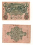 1 Gebrauchte Banknote Laut Abbildung 50 Mark 21.4.1910 Rote Serie - 50 Mark