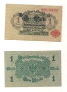 1 Gebrauchte Banknote Laut Abbildung 1 Mark 12.8.1914 Rote Serie - Other & Unclassified