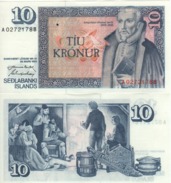 ICELAND  10 Kronur   P48    Dated  29.3.1961 - Iceland