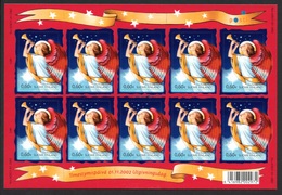 FINLAND 2002 Christmas / Angel 60c S/ADH: Sheet Of 10 Stamps UM/MNH - Neufs