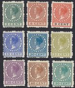 OLANDA - 1926/1928 - Lotto 9 Valori Nuovi MH: Yvert 172aB, 173aB, 175aB, 178aB, 179aB, 181aB, 182aB, 184aB E 185aB. - Unused Stamps