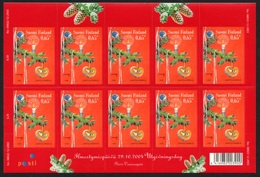 FINLAND 2004 Christmas / Christmas Tree 65c S/ADH: Sheet Of 10 Stamps UM/MNH - Neufs