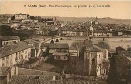 30  ALAIS  VUE PANORAMIQUE AU PREMIER PLAN ROCHEBELLE - Alès