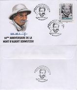 FRANCE 2015 FDC + Cachet + MonTimbraMoi MTAM SCHWEITZER Rencontres AFAAS Rixheim Nobel 3 - Albert Schweitzer