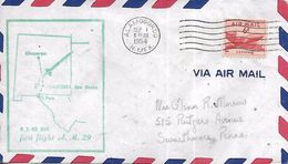 El Paso ALAMOGORDO  ALBUQUERQUE  US Air Mail First Flight  AM 29  1/09/54 - Avions