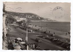 NICE--1951--Promenade Des Anglais (belles Voitures Dont Coupé)-oblitération(Krag)-Marianne Gandon......à Saisir - Transport (road) - Car, Bus, Tramway