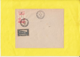 Cachet  CASABLANCA   COLIS - POSTAUX  Sur Lettre  Non Ecrite   Le 18 6 1946    POSTE AERIENNE 5F  + Complement 75c - Covers & Documents