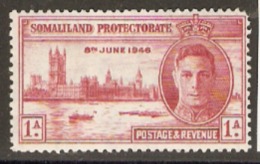 Somaliland Protectorate 1946  SG  117a  Victory  Perf 13   Mounted Mint - Somaliland (Protectorate ...-1959)