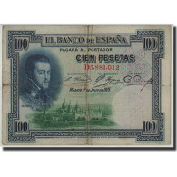 Billet, Espagne, 100 Pesetas, 1925, 1925-07-01, KM:69c, B+ - 100 Pesetas