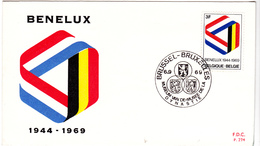 FDC BELGIQUE N° Yvert 1500 (BENELUX) Obl Sp Ill 1er Jour - 1961-1970