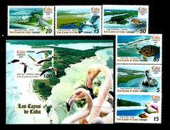 Cuba - Correo 2007 Yvert 4458/63+H.226 ** Mnh Fauna  BIRDS FLAMINGO - Flamants