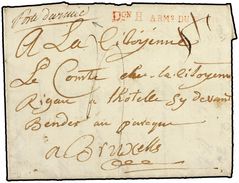 HOLANDA. 1795. BREDA (HOLANDA) A BRUSELAS. MARCA Don H ARMs DU NORD. - Army Postmarks (before 1900)