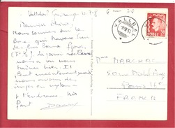 Y&T N°326A VALLDAL    Vers  FRANCE 1955  3 SCANS - Cartas & Documentos